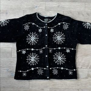 Vintage Christopher Radko Embellished Jacket Ramie/Cotton Medium